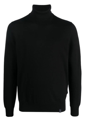 Fay roll-neck virgin wool jumper - Black