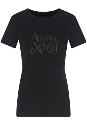 Armani Exchange logo-embellished T-shirt - Black