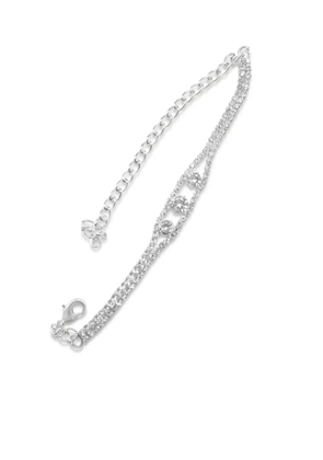 HZMER JEWELLERY rhinestone-embellished bracelet - Silver