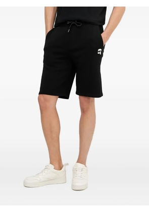 Karl Lagerfeld logo-patch drawstring shorts - Black