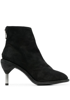 Guidi metal-heel suede boots - Black