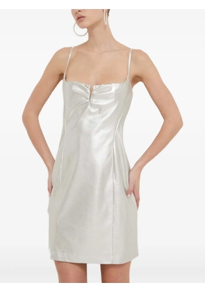 HUGO gathered mini dress - Silver