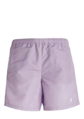 COUNTY OF MILAN logo-embroidered swim shorts - Purple