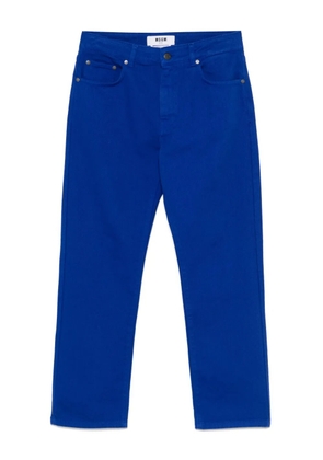 MSGM logo-embroidered jeans - Blue