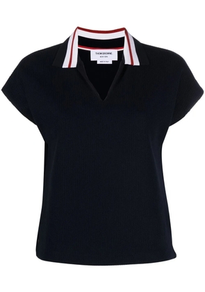 Thom Browne cricket stripe polo shirt - Blue