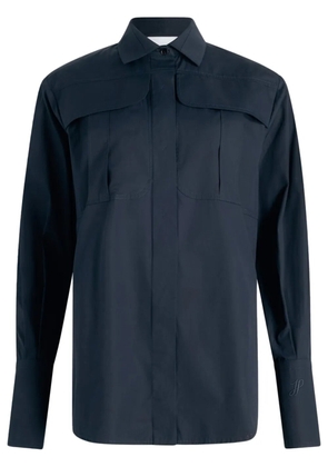 Patou Safari poplin shirt - Blue