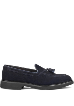Doucal's tassel-detailing suede loafers - Blue