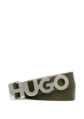 HUGO logo-buckle belt - Green