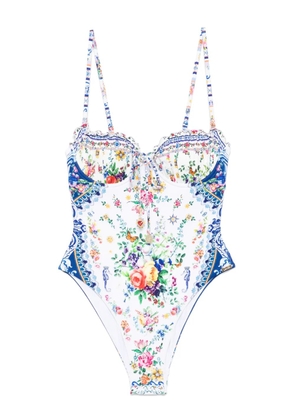 Camilla floral-print swimsuit - White