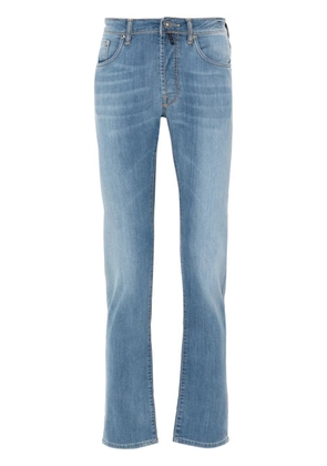 Incotex contrast-stitching slim cut jeans - Blue