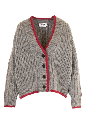 MSGM ribbed cardigan - Grey