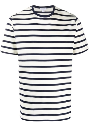 Sunspel striped crew neck T-shirt - Blue