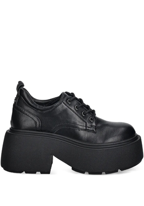Buffalo 90mm Vicious platform lace-up loafers - Black