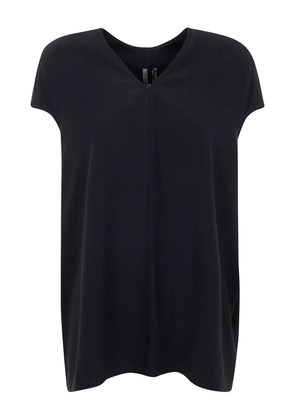 Rick Owens v-neck short-sleeve blouse - Black