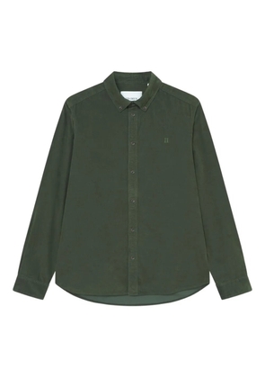 Les Deux embroidered-logo buttoned shirt - Green