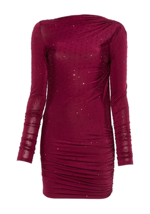 THE ANDAMANE crystal-embellished open-back dress - Red