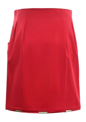 Genny welt-pocket mini skirt - Red