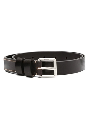 LEMAIRE logo-engraved buckle leather belt - Brown