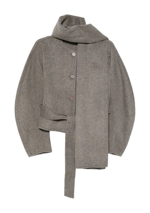 P.A.R.O.S.H. button-fastening belted jacket - Grey