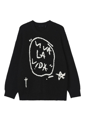 FIVE CM ribbed-knit crew-neck sweater - Black