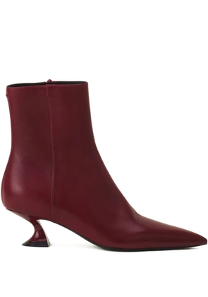 Lanvin pointed-toe sculpted-heel boots - Red