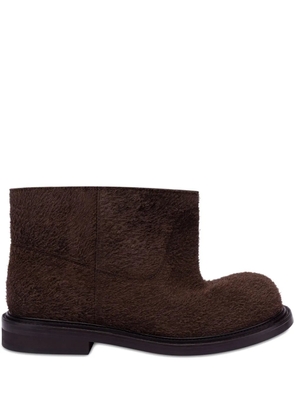 Moschino calf-hair ankle boots - Brown