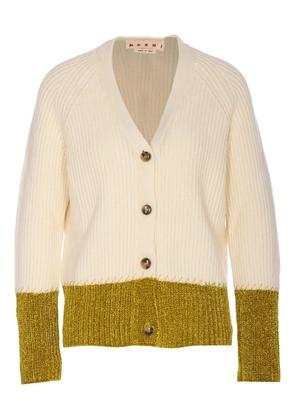 Marni button ribbed cardigan - Neutrals