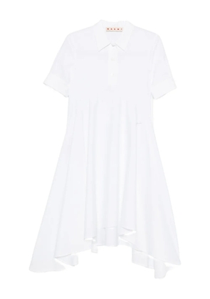 Marni asymmetric cotton dress - White