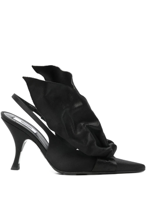 Moschino bow-detail slingback pumps - Black