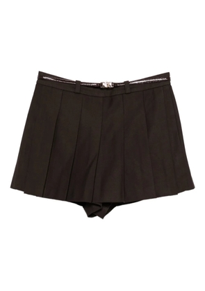 Maje belted pleated skorts - Brown