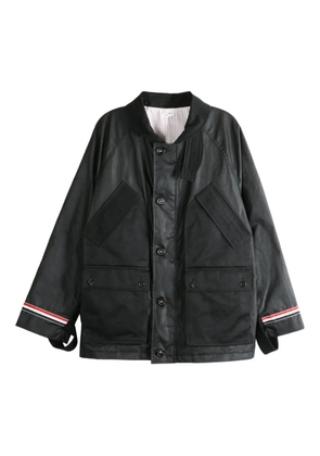 Thom Browne panelled buttoned jacket - Black
