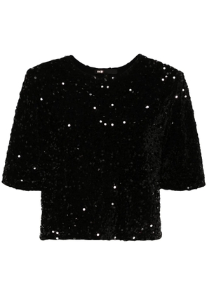 Maje sequinned velvet top - Black