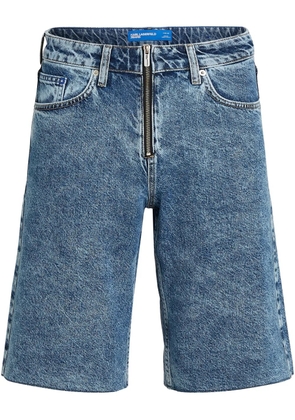 Karl Lagerfeld Jeans zip-up denim shorts - Blue
