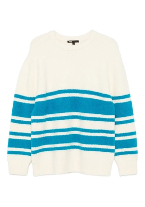 Maje striped crew-neck sweater - Neutrals