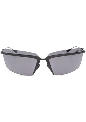 VALENTINO GARAVANI EYEWEAR wraparound-frame sunglasses - Black
