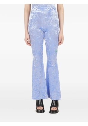 Perks And Mini crushed-velvet flared trousers - Purple