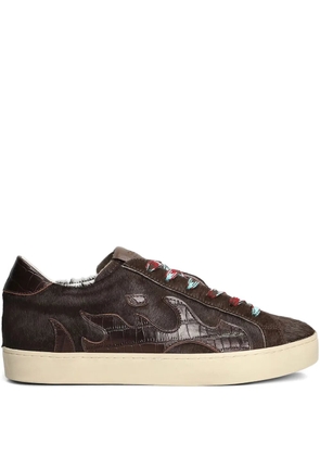 Gamin flame-detail sneakers - Brown