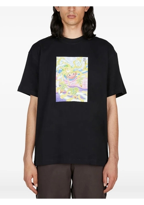 FUNGUYS graphic-print crew neck T-shirt - Black