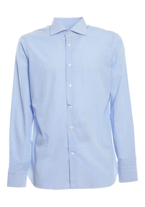 BORRIELLO NAPOLI striped cotton shirt - Blue