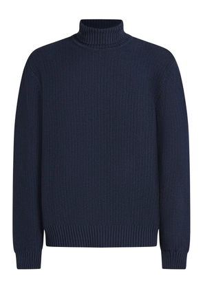 Karl Lagerfeld Jeans rollneck patch-detail sweater - Blue