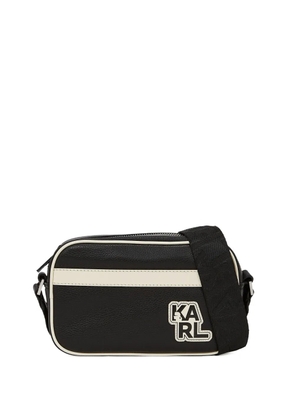 Karl Lagerfeld K/athleisure contrasting-panel messenger bag - Black