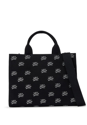 Karl Lagerfeld medium rhinestone-embellished tote bag - Black