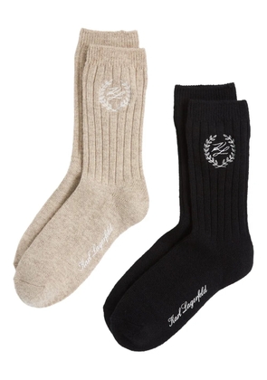 Karl Lagerfeld Hotel Karl socks (pack of two) - Neutrals