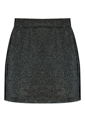 adidas Lurex® stripe-detail mini skirt - Black