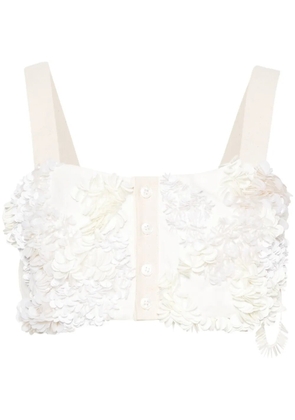 Plan C sequin corset top - Neutrals