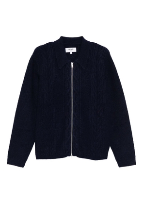 Wax London Friar zip knit jacket - Blue