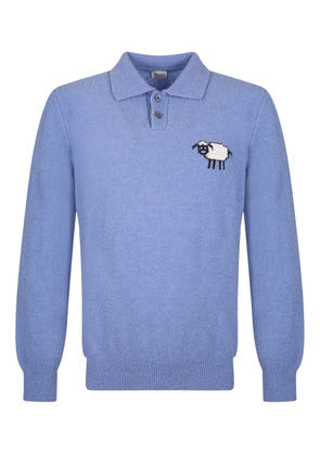 gallia embroidery polo shirt - Blue