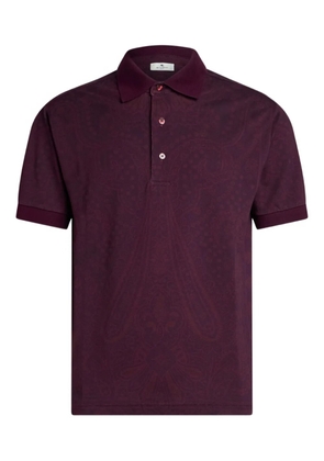 ETRO paisley-cotton polo shirt - Red