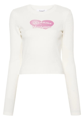 CANNARI CONCEPT slogan-print T-shirt - Neutrals