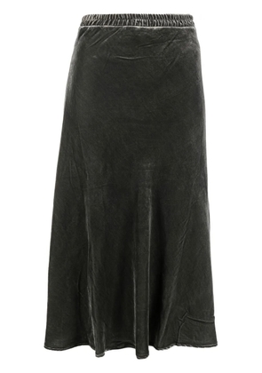 Gold Hawk velvet maxi skirt - Grey